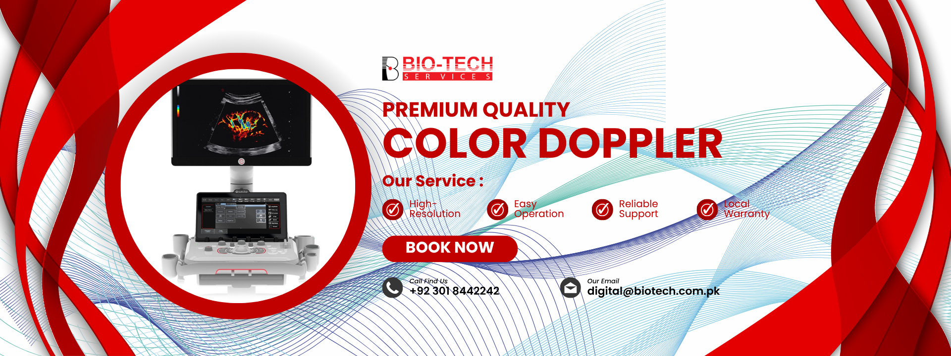 Bio-Tech Services Premium Quality Color Doppler Ultrasound Machine